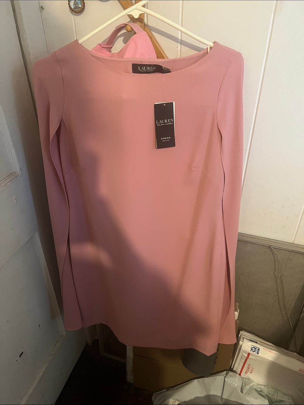 Lauren Ralph Lauren Soft Pink Long-Sleeve Shift Tunic
